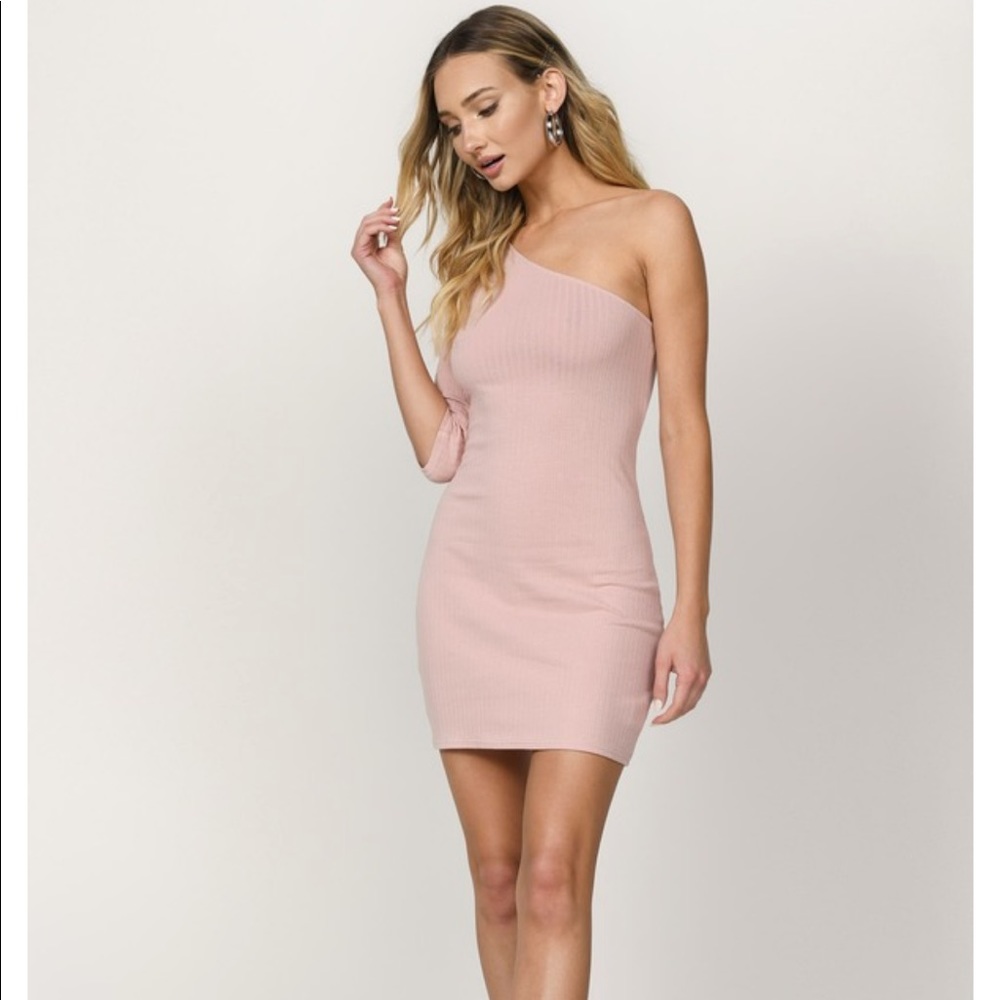 Rose Bodycon Dress - One Sleeve - Tobi Size XS